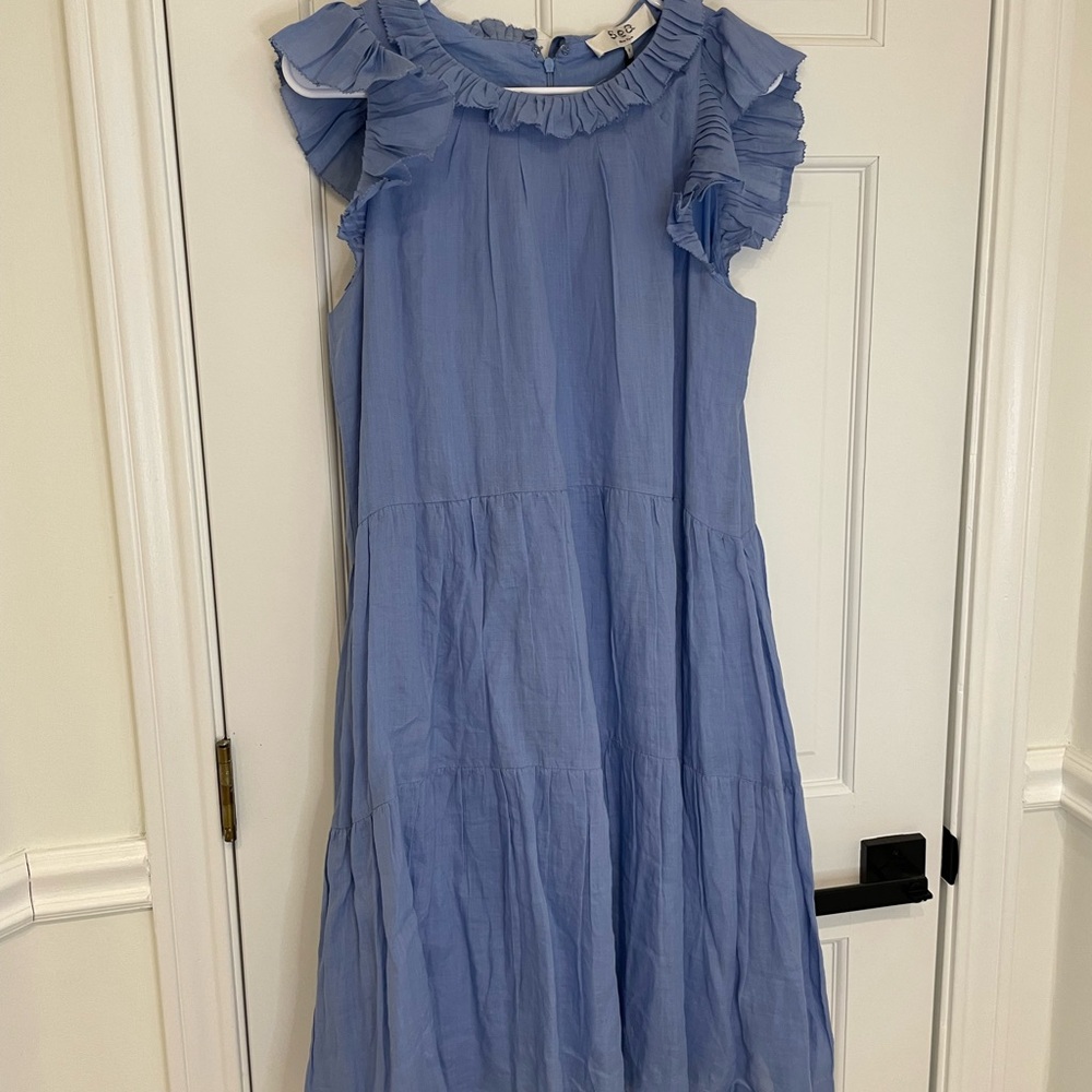NWT Sea New York - Tier Waverly Flutter Sleeve Dress